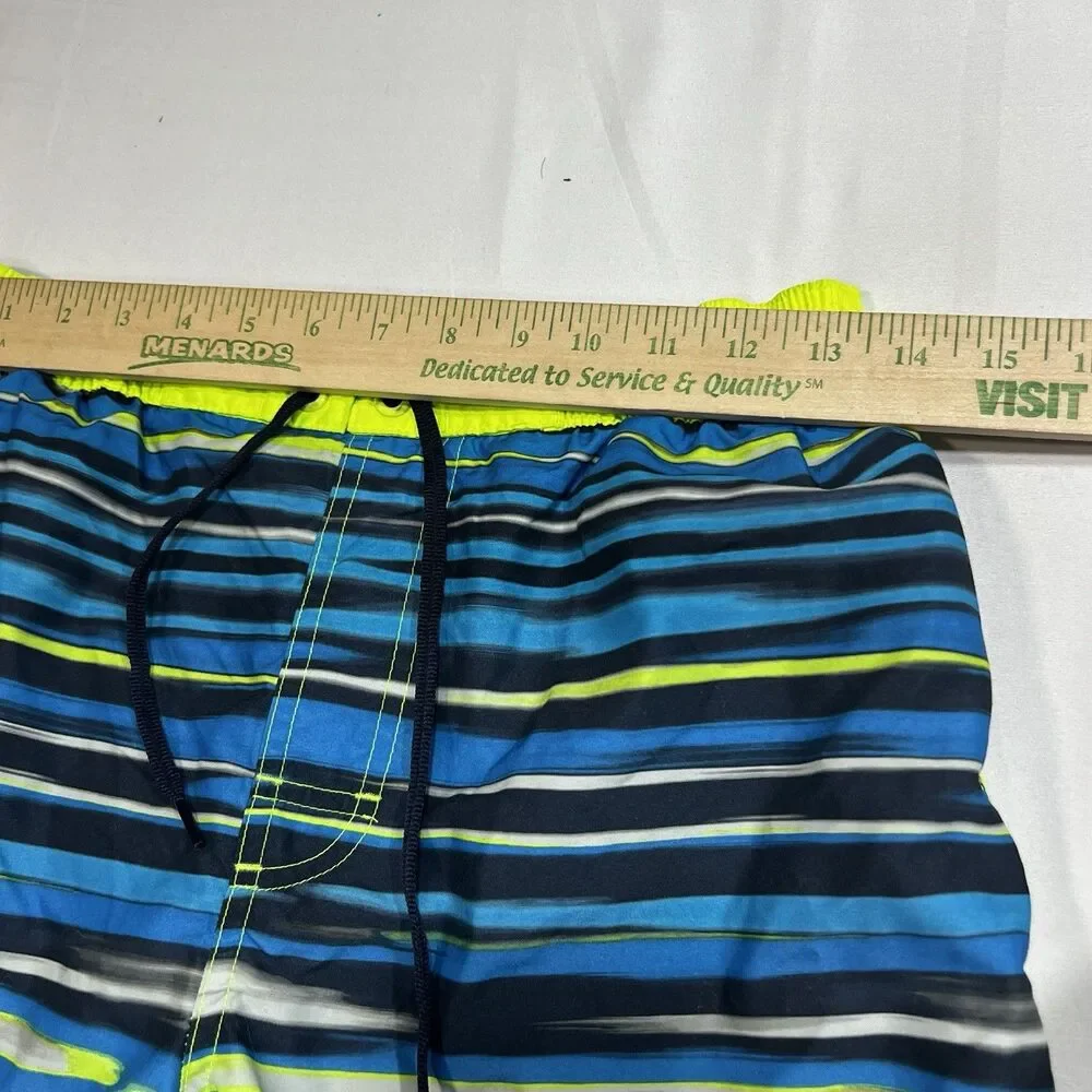 Nike Mens Swim Trunks Shorts Size M Medium Neon Green Volts Mesh Lined Pockets